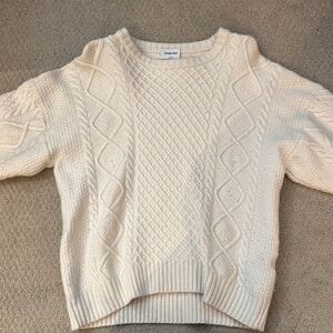 Sunday Best Cream Cable Knit Sweater